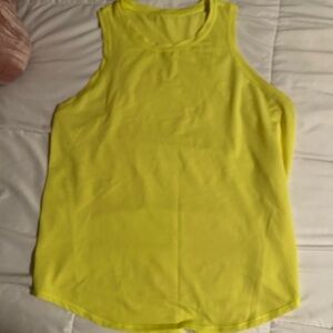 Lululemon High Neck Running & Training Top Electric Lemon yellow 8 Medium
